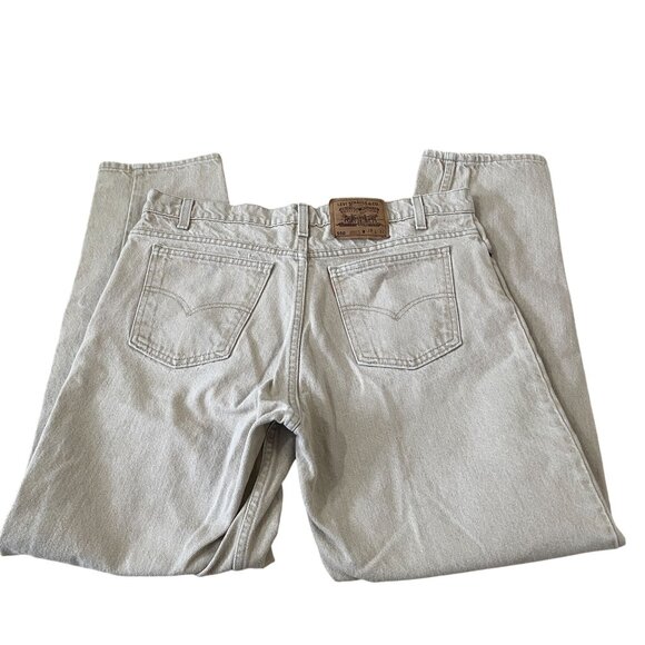 Vintage Levi's 550 Jeans Men's Size 36x32 Tan Denim Relaxed Tapered - Flawed - Picture 4 of 6